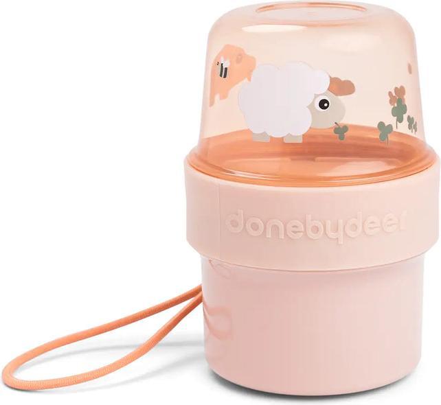 Done by Deer To go 2-way Snack-Behälter S Tiny farm Rosa