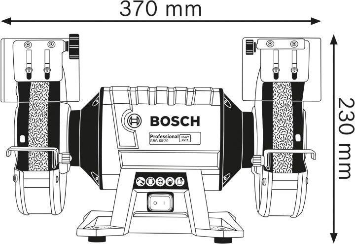 Produktbild Bosch Professional Doppelschleifmaschine GBG 60-20 (Doppelschleifer, 600 W)