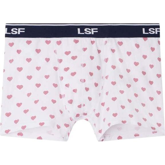 Le Slip Français, Herren, Unterhosen, boxerhort au baumwolle mit kleinem herzdruck le lip françai mariu, Rot, (S)