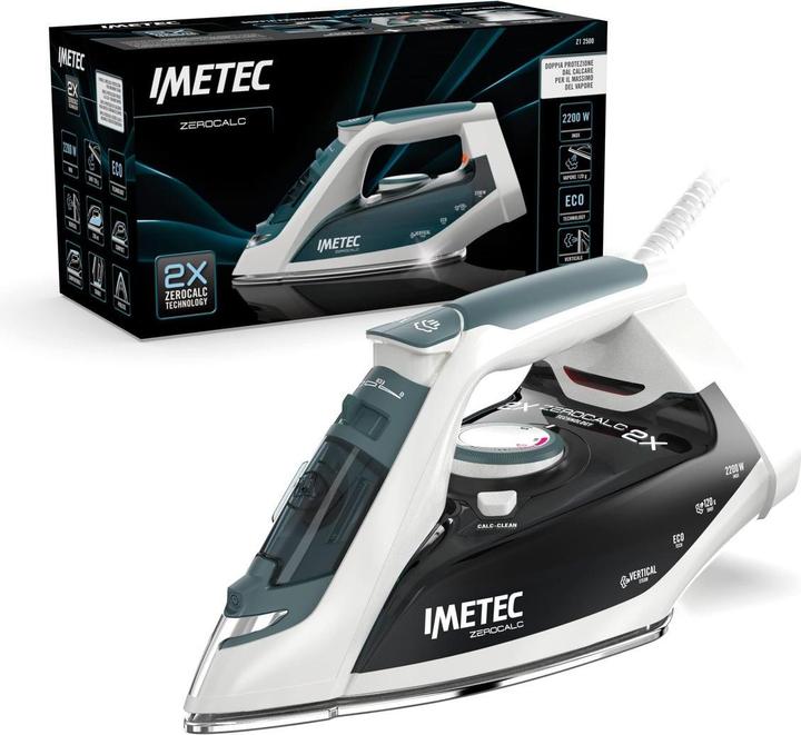 Immagine prodotto Imetec ZeroCalc Z1 2500 Ferro da stiro a secco e a vapore Acciaio inossidabile Colore foglia di tè (2200 W, 120 g/min)