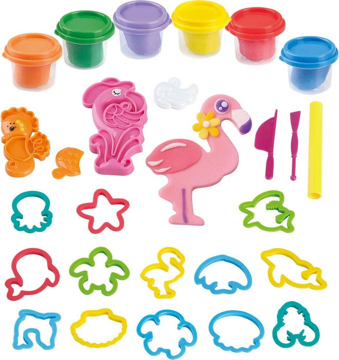 Image du produit Play Kit d'argile pour animaux marins, 6 pots en argile