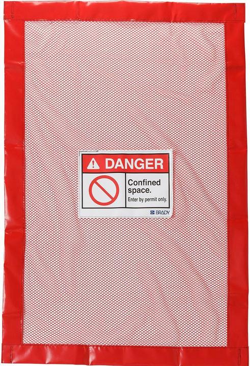 Actual product image Brady Lockable manhole covers, PVC-coated polyester, red, narrow space - XL (1 pcs.)
