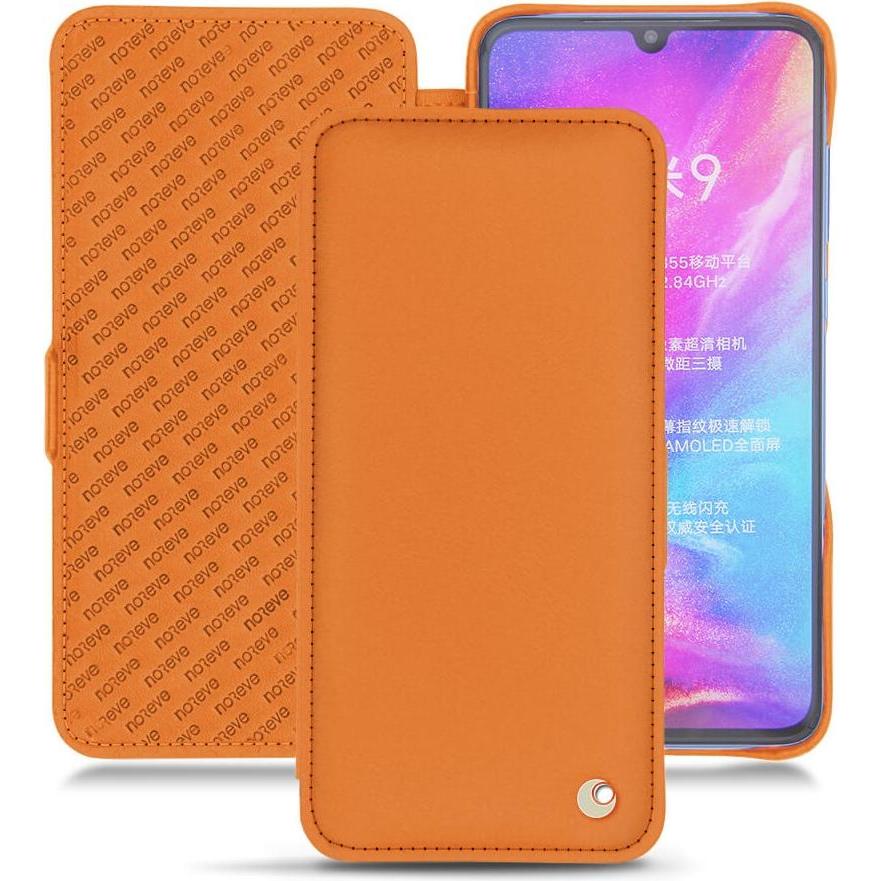 Noreve Lederschutzhülle horizontal (Xiaomi Mi 9), Smartphone Hülle, Orange