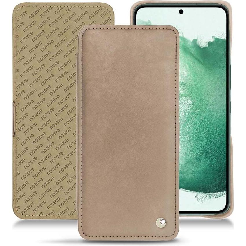 Noreve Lederschutzhülle horizontal (Samsung Galaxy S22+ 5G), Smartphone Hülle, Beige