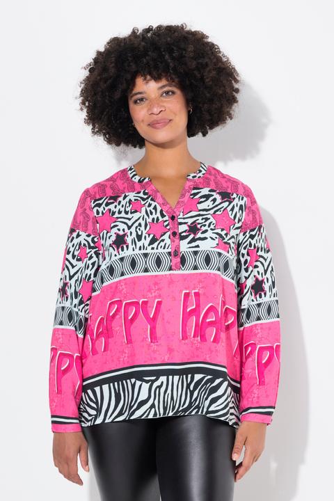 Image du produit Angel of Style Bluse, A-Linie, Happy Mustermix, Langarm (52)
