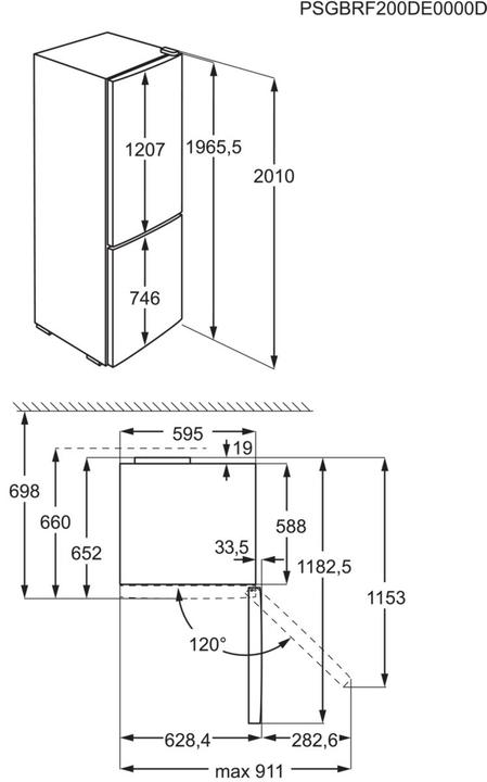 Produktbild Electrolux LNT6ME36W2 (Freistehend, 366 l)