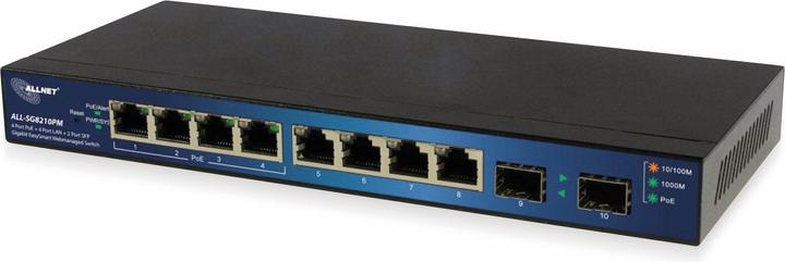 Actual product image Allnet managed L2 Gigabit Ethernet power over Ethernet support network switch (8 ports)