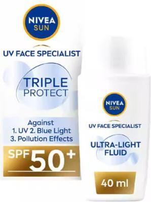 Produktbild NIVEA Sun Triple Protect Ultra-Light Hydrating Fluid (Sonnencreme Gesicht, SPF 50+, 40 ml)