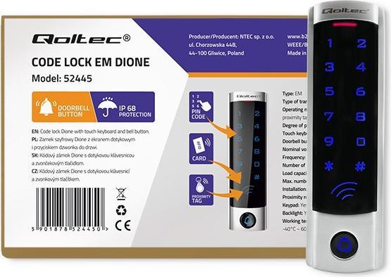 Immagine prodotto Qoltec N--QOLTEC 52445 Codice serratura DIONE con R (Combinazione numerica elettronica)
