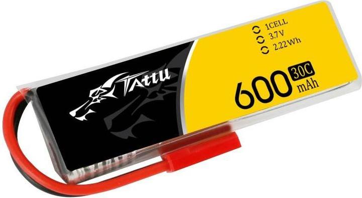 Produktbild Tattu Lipo 600mAh 3.7V 30C 1S1P JST (3.70 V, 600 mAh)