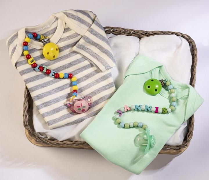 Actual product image Glorex Nappy/dummy chain clips