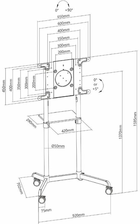 Immagine prodotto Audioraq 1398 TTV (70", 70 kg)