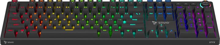 Actual product image Savio STYX Outemu Blue Hot Swap RGB Tastatur Gaming (Eng. Int., Cable)