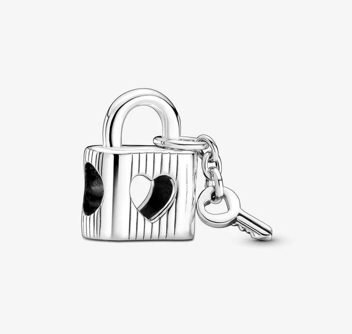 Immagine prodotto Pandora Serratura con fascino e chiave a cuore (Argento 925, Smalto)