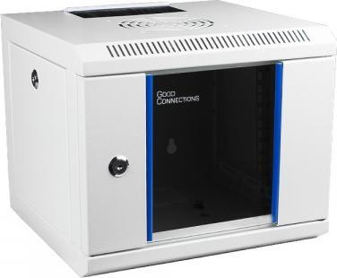 Good Connections 10" Wandgehäuse, 4HE, reinweiss (RAL9010), 312 x 300mm, fertig montiert, ® (4 HE, 10 Zoll Rack)