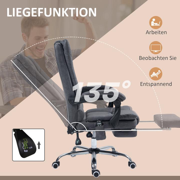 Produktbild Vinsetto Massage-Bürostuhl (45 - 53 cm)