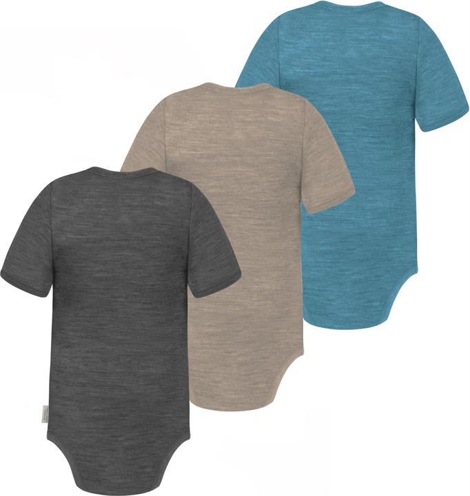 Produktbild Normani 3er Set Baby Merino Body Kurzarm „Tauranga" - 9295 (74)