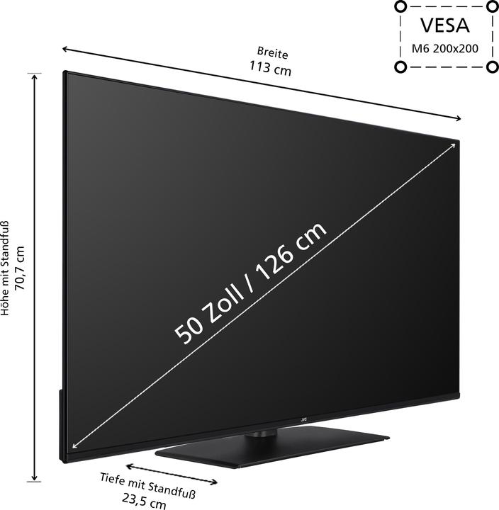Actual product image JVC LT-50VUQ3455 LED-TV UHD QLED TIVO (50", QLED, 4K, 2024)