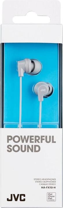Actual product image JVC HAFX10HE Headphones (Intercom, NIE, Grey) (Cable)