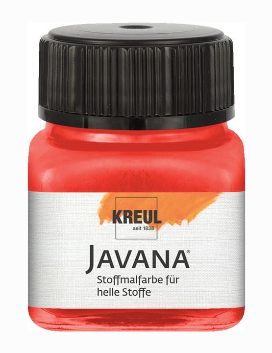 Actual product image Magni KREUL 90941 - Javana fabric paint for light-coloured fabrics, 20 ml jar in red, smooth colour on (20 ml)