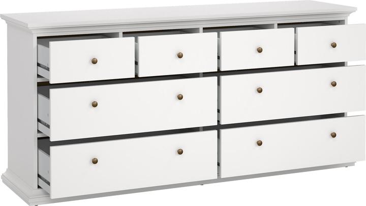 Image du produit Tvilum Paris Commode 8 tiroirsBlanc (183.40 x 48.50 x 86.88 cm)
