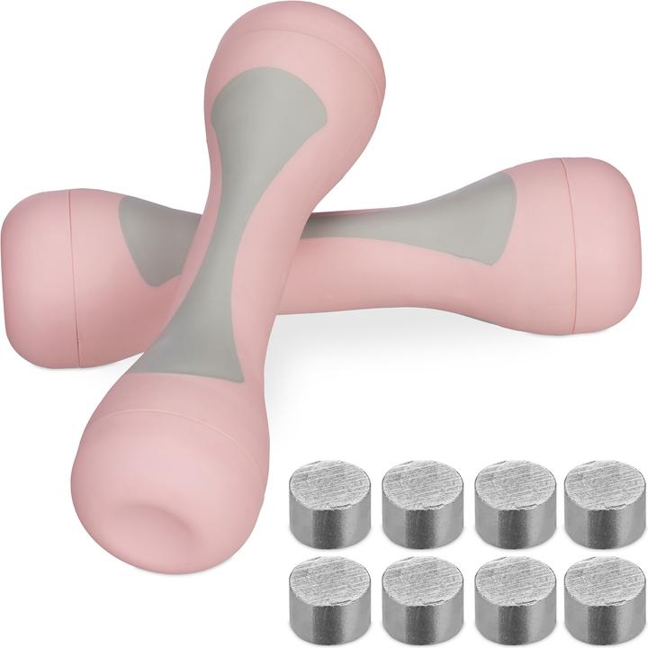 Relaxdays 2x Hantel (2 x 0,5 kg, 2 x 1 kg, 2 x 2 kg, 2 x 1,5 kg)