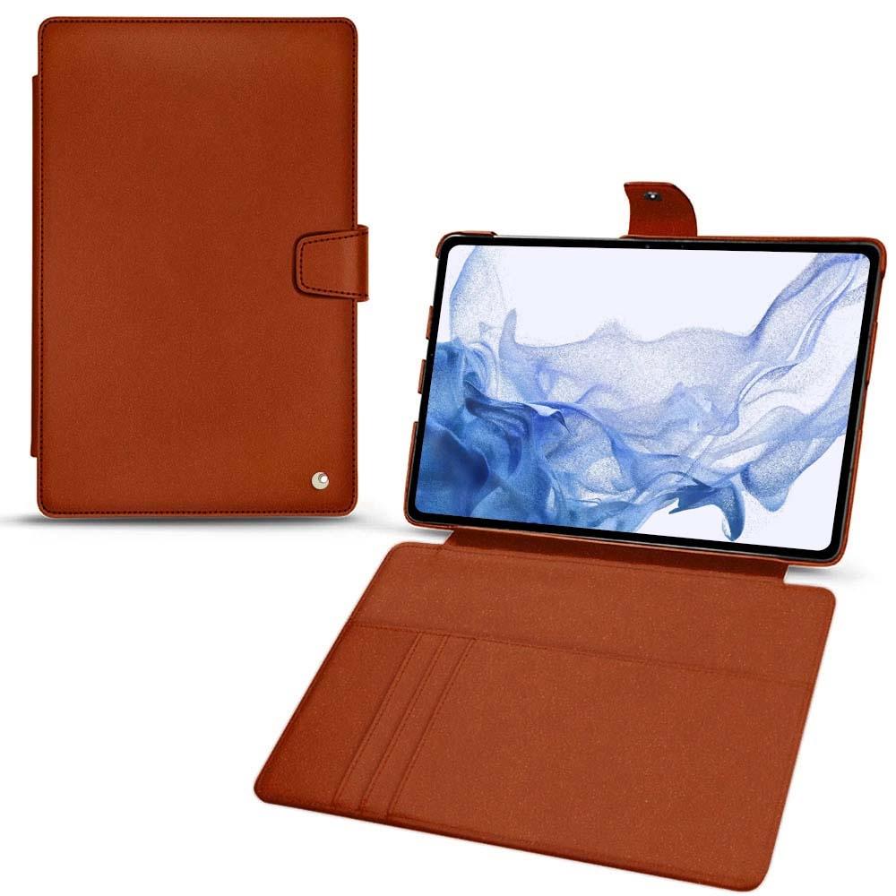 Noreve Lederschutzhülle Wallet (Galaxy Tab S8 Ultra), Tablet Hülle, Orange