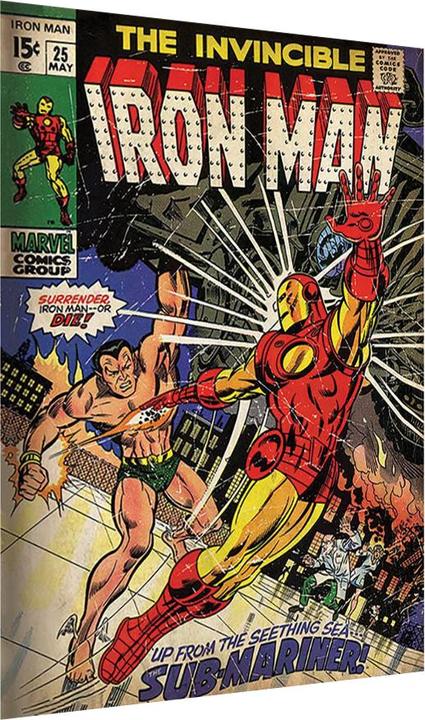 Image du produit Iron Man - Impression sur toile (80 x 60 cm)