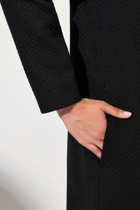 Immagine prodotto Ulla Popken Abito in felpa con effetto metallico, collo alto e maniche lunghe (42, 44)