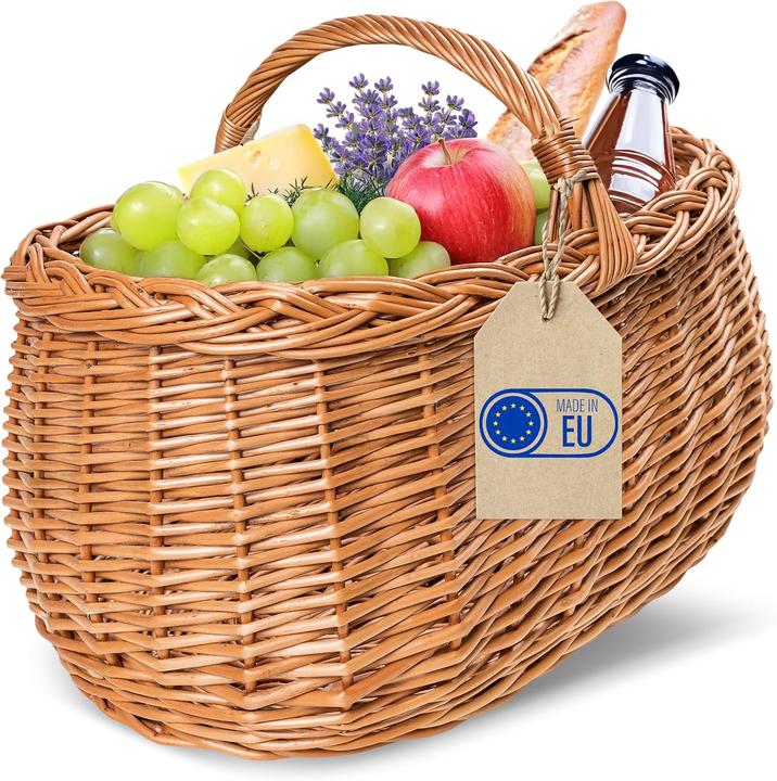 Actual product image Creative Home Picnic Basket Wicker Basket, 45x32 H-24/34