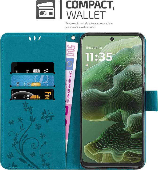 Produktbild Cadorabo Hülle für Motorola Moto G35 mit Blumen Muster (Motorola Moto G35)