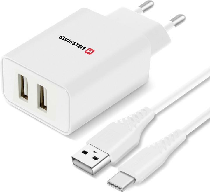 Actual product image Swissten 2.1A USB Power Bank with Smart IC + USB-C Cable (10 W)