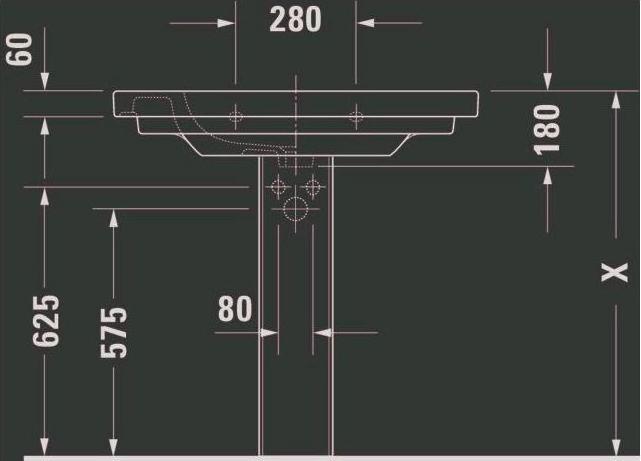 Image du produit Duravit Meuble-lavabo D-Code D-Code 85 cm blanc 03428500002 (480 mm, 850 mm)