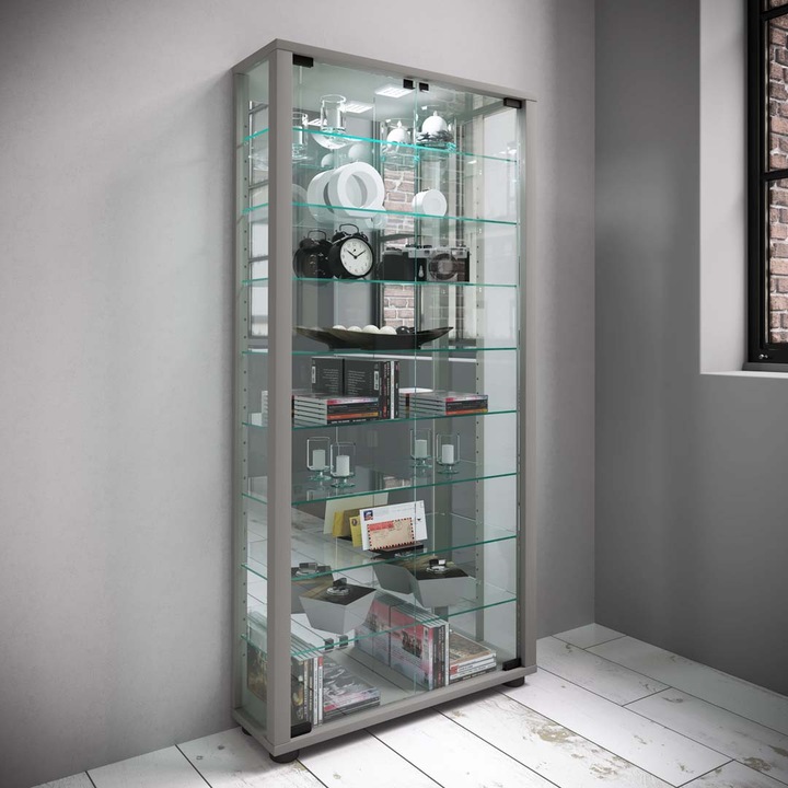 Immagine prodotto VCM Espositore da collezione Legno Vetro Lumo Maxi Specchio (59 x 18 x 115 cm)