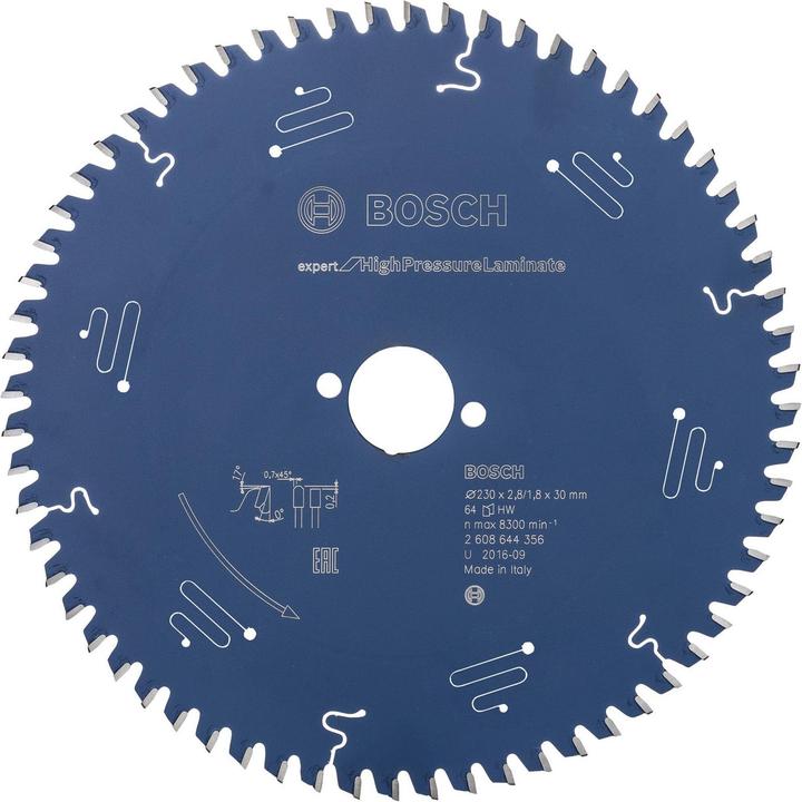 Produktbild Bosch Professional Zubehör Kreissägeblatt Expert for High Pressure Laminate, 230 x 30 x 2,8 mm, 64