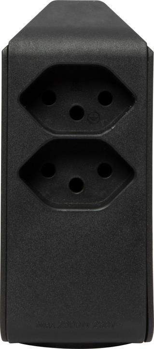 Produktbild Brennenstuhl cleverLINE Abzweigstecker 2+1 fach schwarz, drehbar bis 300° (ohne Aufhänger) *CH* (Typ 13, 3x)
