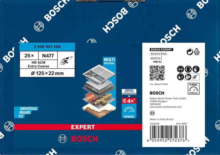 Actual product image Bosch Professional Zubehör Expert N477 SCM Disc for angle grinder, 125 x22 mm, extra coarse (Extra coarse)