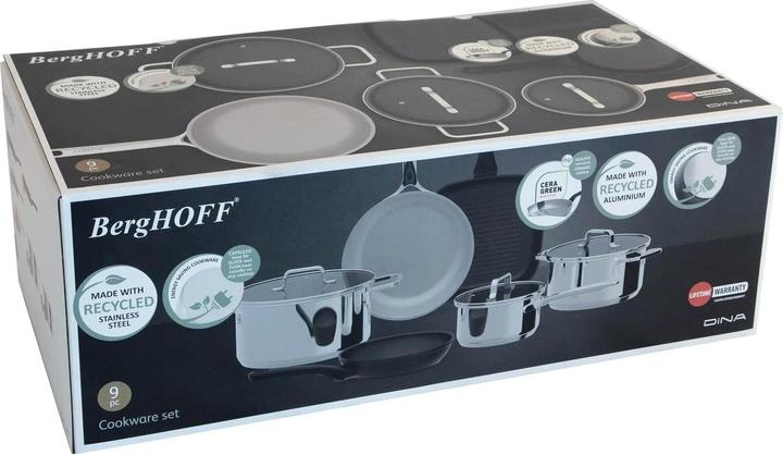 Produktbild BergHoff Kochgeschirr-Set HELIX 9-teilig (24 cm, Pfannenset + Topfset, Edelstahl, Aluminium)