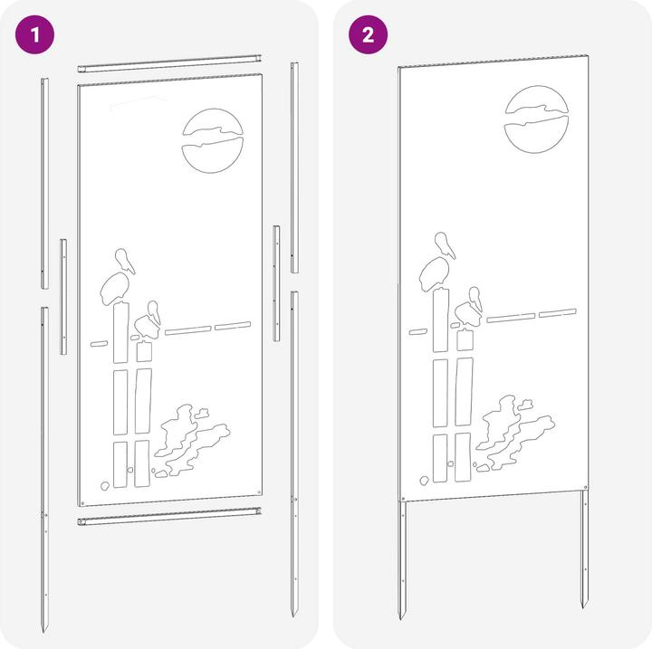 Actual product image vidaXL Gartensichtschutz (50 cm)