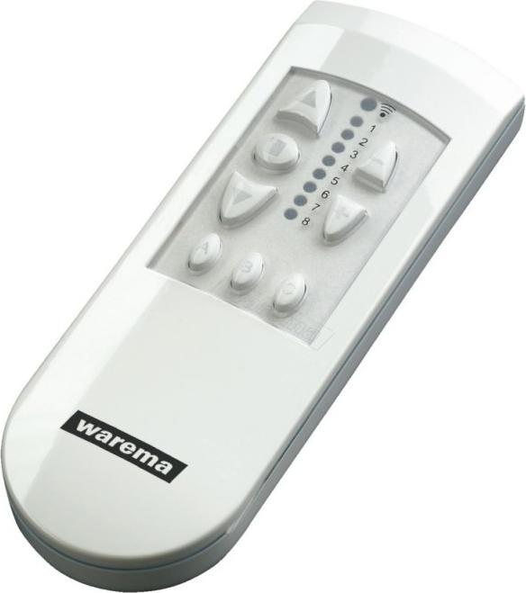 Warema 2035343 EWFS hand-held transmitter 8-channel white (Device-specific remote control, Radio Frequency (RF))