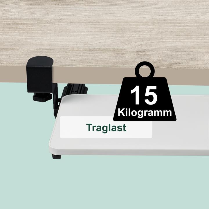 Produktbild Relaxdays Ausziehbare Tastaturablage zum Klemmen