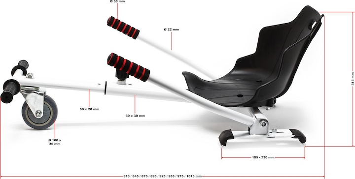 Actual product image Wiltec Sitzscooter
