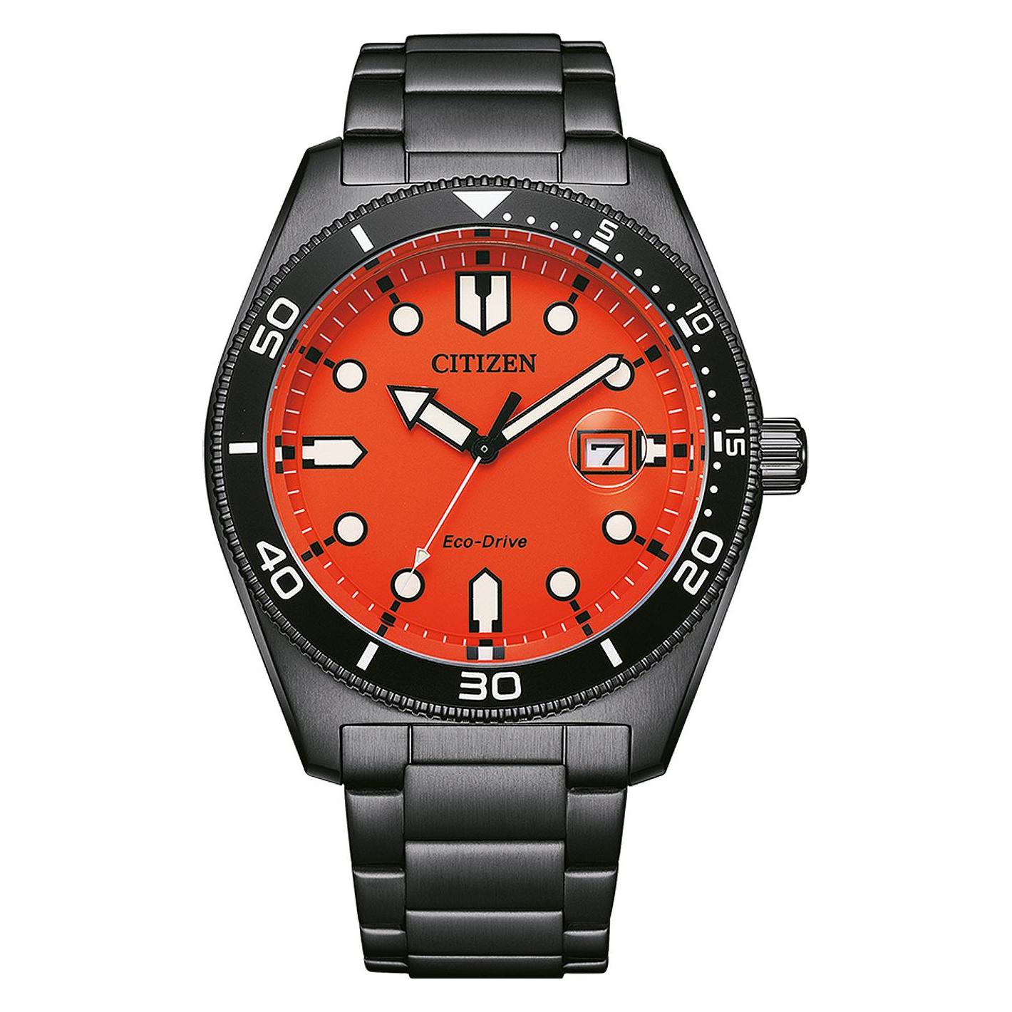 Citizen, Armbanduhr, Eco-Drive AW1765-88X -rannekello, Schwarz, (Analoguhr, 43 mm)