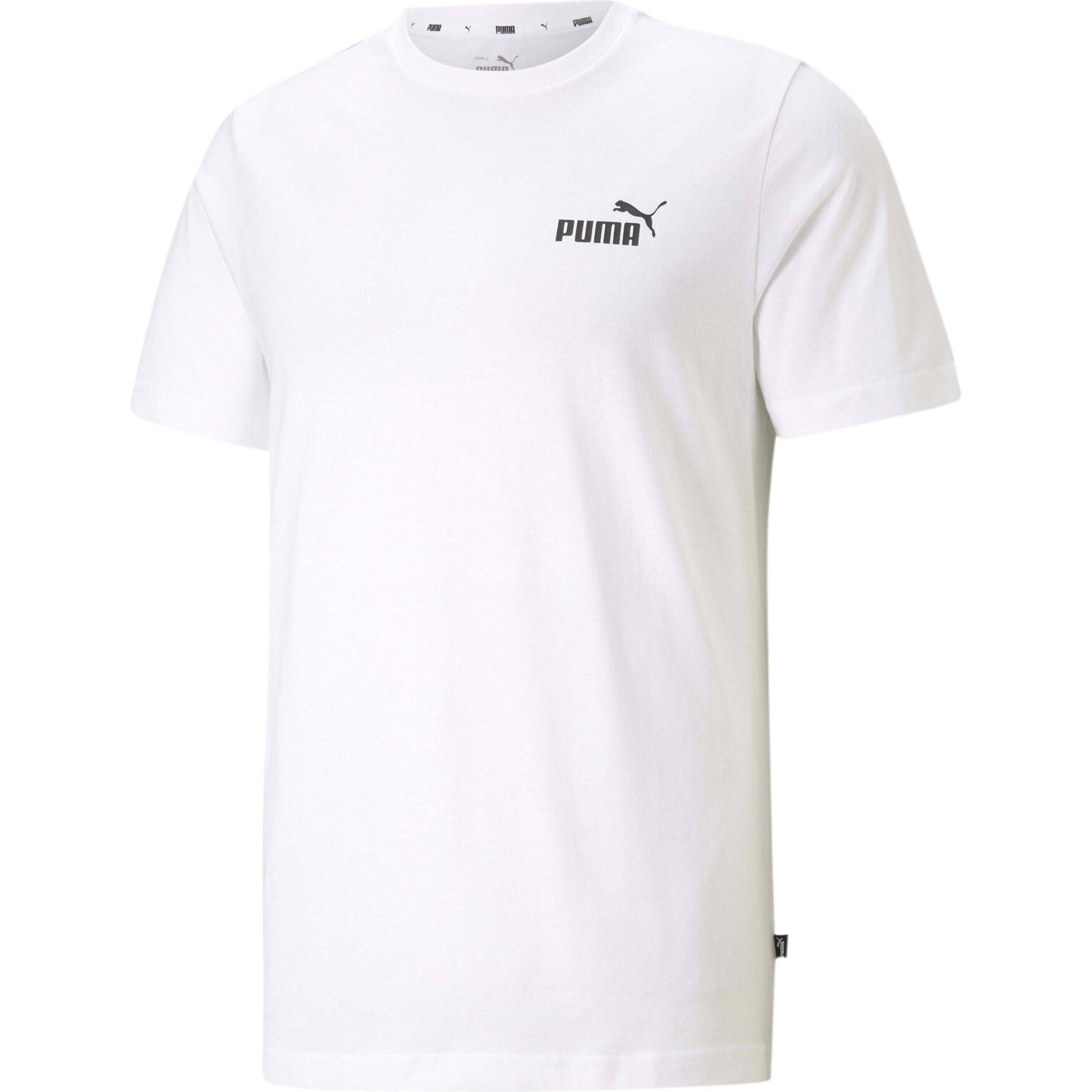 Puma, Herren, Sportshirt, ESS Small Logo Tee-586668 (S), Weiss, S