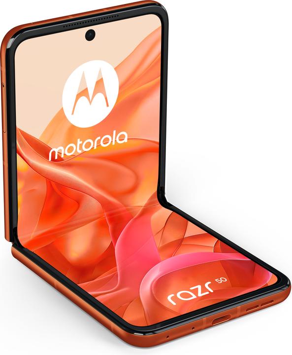 Actual product image Motorola Razr 50 (256 GB, Sparkling Orange, 3.60", SIM + eSIM, 5G)