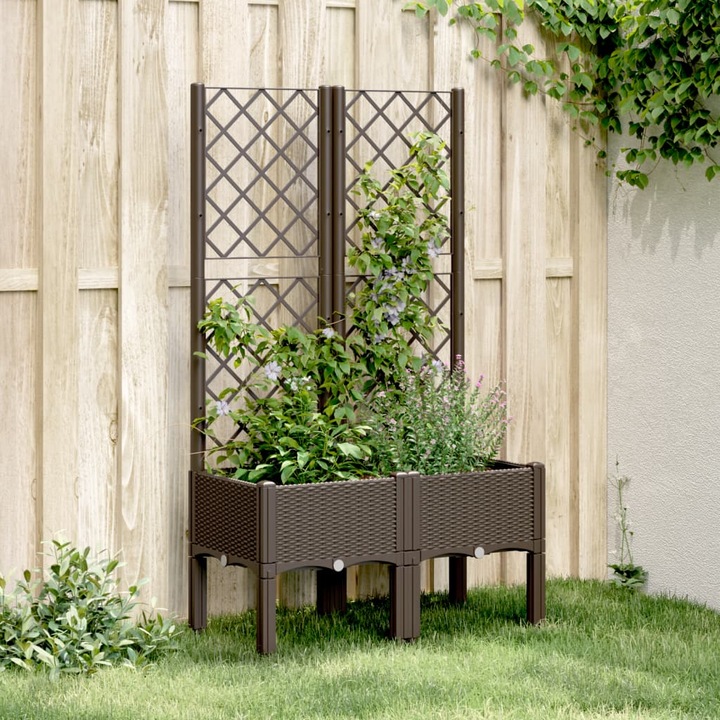 Actual product image VidaXL Planter with trellis PP