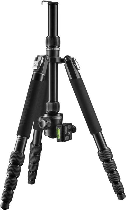 Produktbild mantona DSLM Travel Evolution Max 255 Reisestativ schwarz/grau (Metall, Kunststoff, Schaumstoff)
