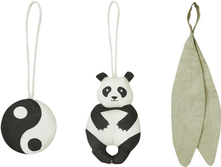 Produktbild Lorena Canals Set of 3 rattle toy hangers - Panda