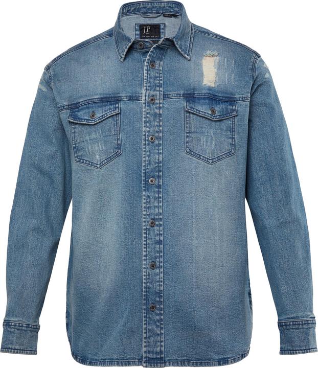 Produktbild JP1880 JP 1880 Jeanshemd FLEXNAMIC®, Denim, Langarm, Kentkragen, Modern Fit (4XL)