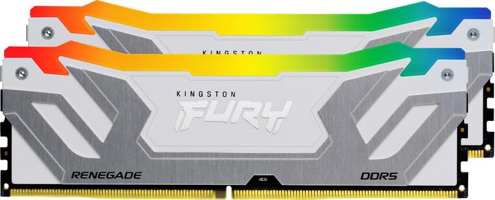 Actual product image Kingston 24GB 8800MT/s DDR5 CL42 CUDIMM FURY Renegade RGB White (1 x 24GB, 8800 MHz, DDR5 RAM, CU-DIMM)